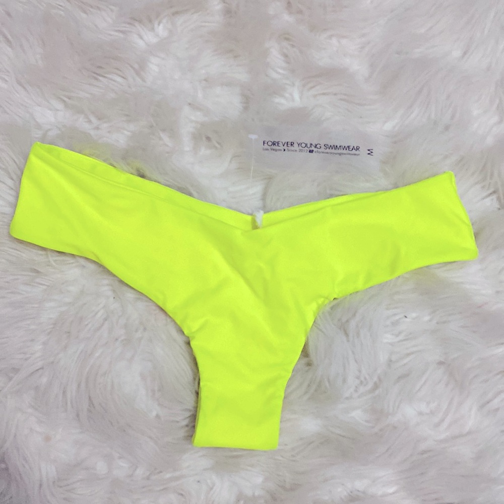 Neon yellow Brazilian bikini bottom NWT M